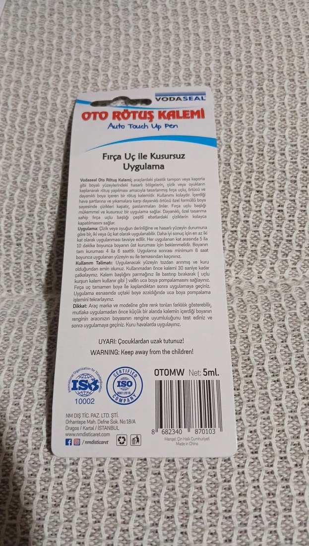 Metallic Beyaz Oto Rötuş Kalemi - Görsel 2