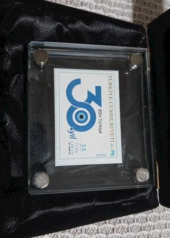 Türkiye Cumhuriyeti BSH 30.Yıl Anısına basılan PTT Plaket Pul - Görsel 2