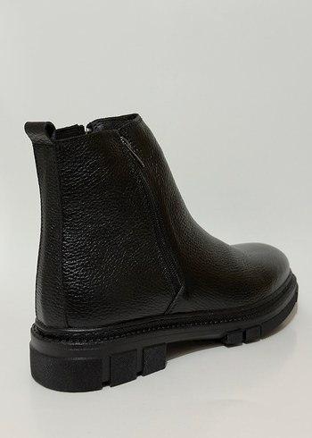 Siyah Tokalı Erkek Deri Biker Botu - Görsel 4