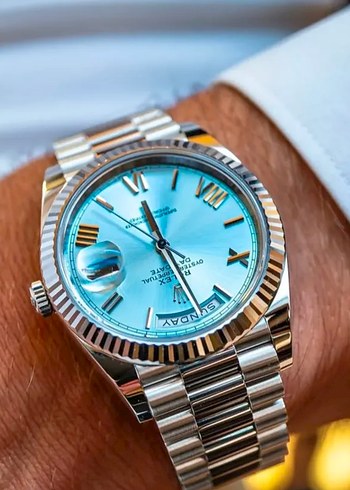 Rolex Turkuaz Kadranlı Klasik Erkek Saat