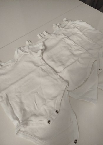 Beyaz  Bebek Kolsuz Çıtçıtlı Body - Görsel 2