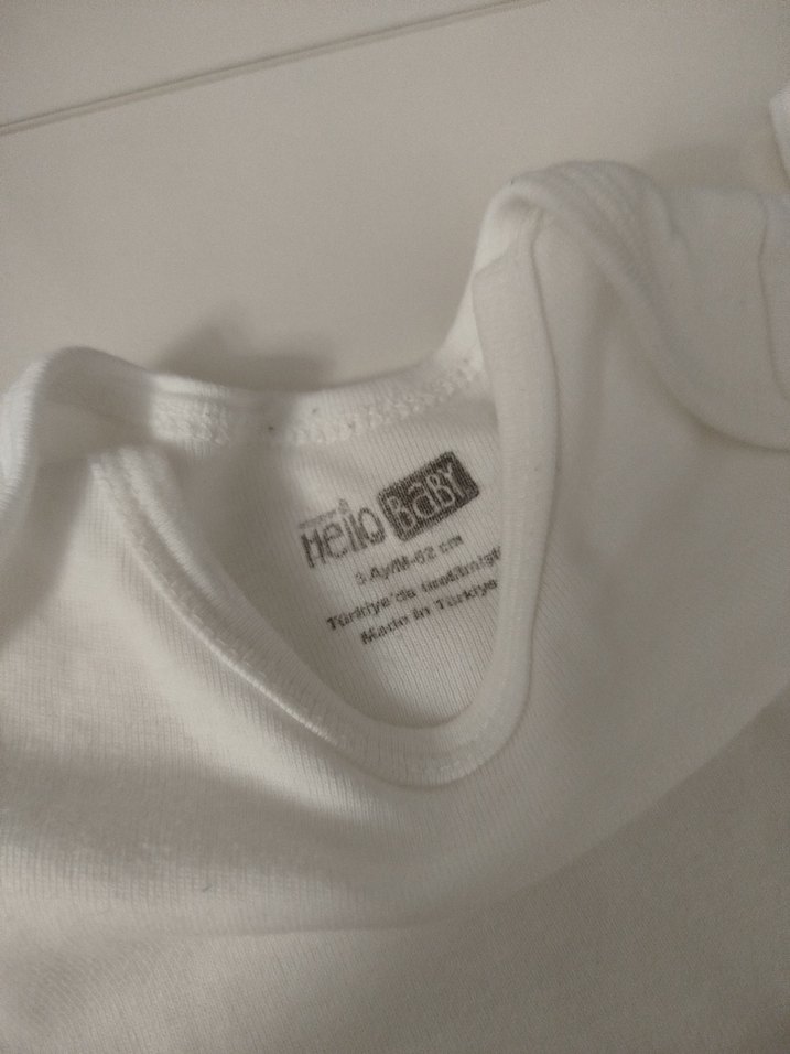 Beyaz  Bebek Kolsuz Çıtçıtlı Body - Görsel 3