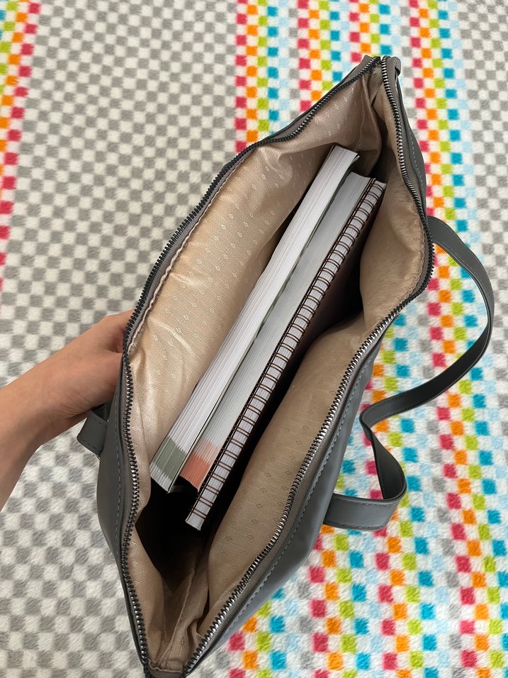 Gri Fermuarlı Kadın Çantası - Görsel 4