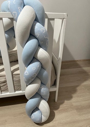 Mavi beşik koruyucu örgü - Görsel 4