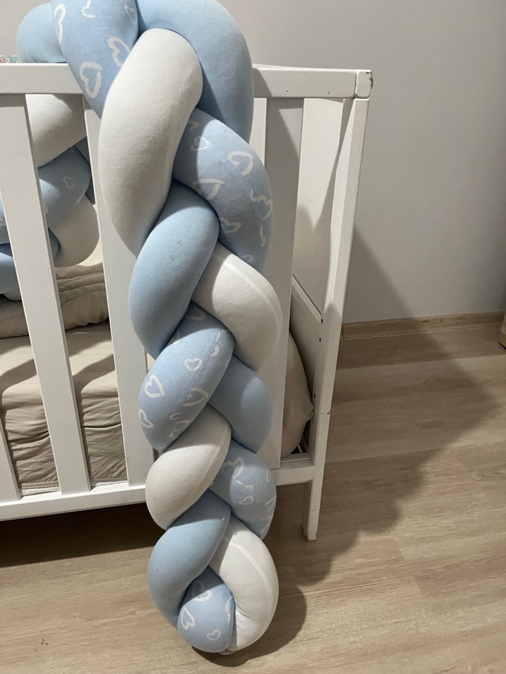 Mavi beşik koruyucu örgü - Görsel 4