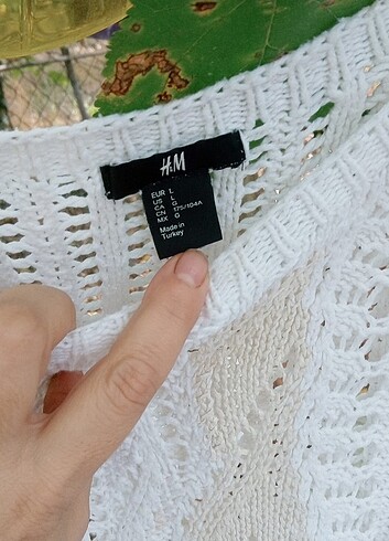 H&M Beyaz triko salaş çok şık