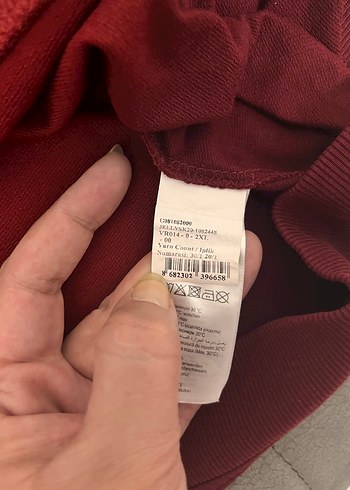 Polo Bordo Erkek Sweatshirt USPA kabartmalı - Görsel 6