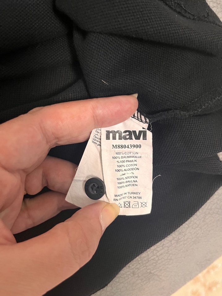 Mavi marka Erkek Siyah Polo Yaka Kısa Kollu Tişört - Görsel 2