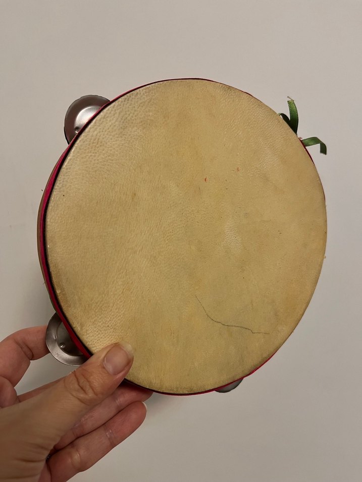 Hakiki deri Ahşap Tef Müzik Oyuncağı - Görsel 3