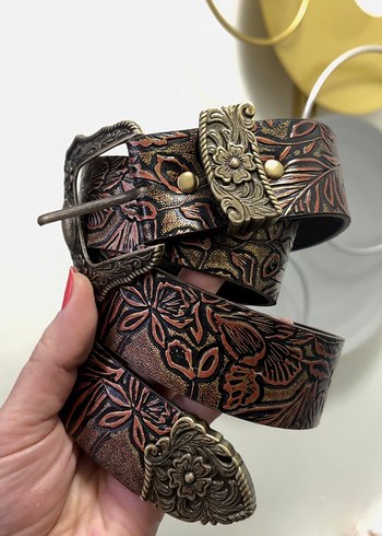 Bohem Esintili Deri Kadın Kemer - Görsel 2