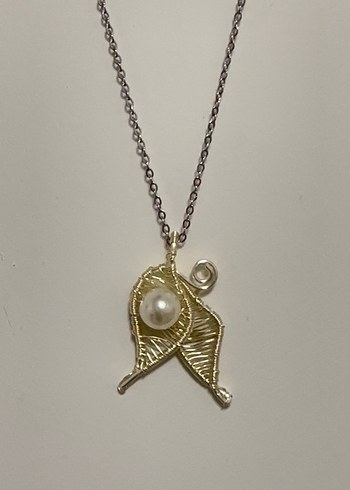 El işi Mini Bej Boncuklu Bohem Kolye - Görsel 4