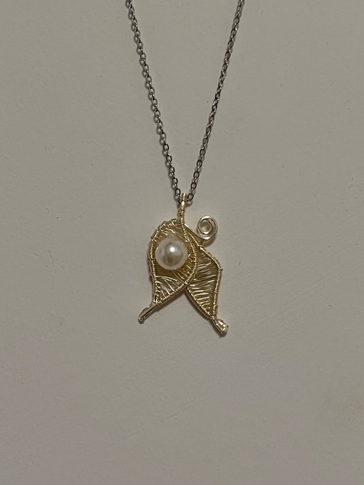 El işi Mini Bej Boncuklu Bohem Kolye - Görsel 3