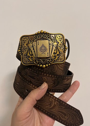 Vintage Bohem metal AS kabartmalı Kemer - Görsel 4