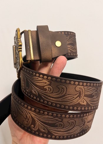 Vintage Bohem metal AS kabartmalı Kemer - Görsel 2