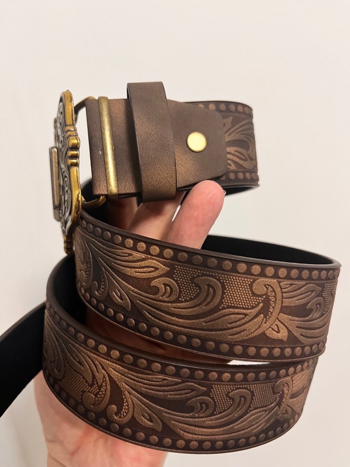 Vintage Bohem metal AS kabartmalı Kemer - Görsel 2