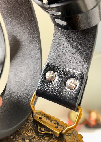 Bohem Esintili metal koşan at kabartmalı kemer - Görsel 4