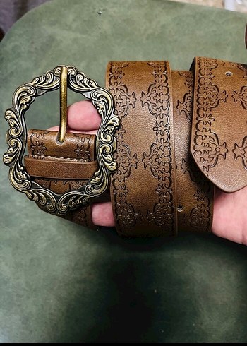 American Vintage Kahverengi Deri Bohem Kadın Kemer