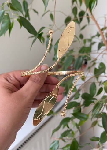 Altın Renkli Desenli Bohem ayarlanabilir kol Bileklik