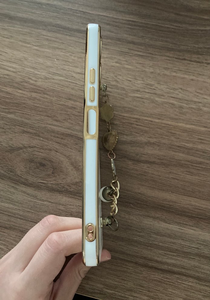 Beyaz Zincir Detaylı Bohem Telefon Kılıfı Redmi 12 - Görsel 4