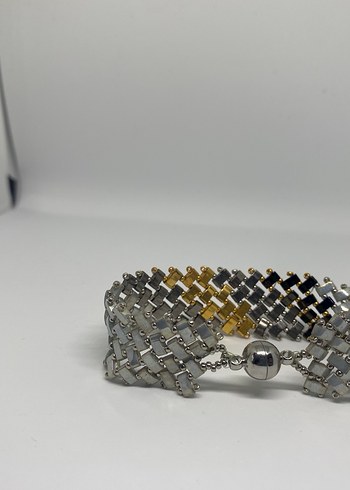 Mıknatıs kapamalı çok amaçlı örme bileklik - Görsel 4