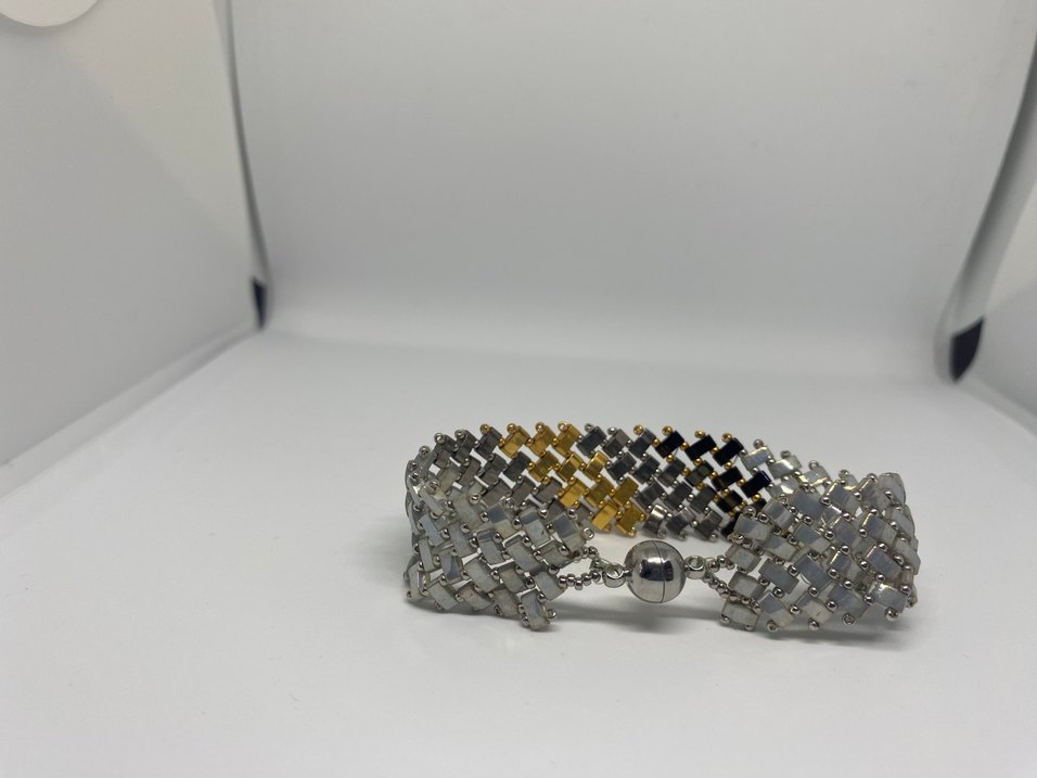 Mıknatıs kapamalı çok amaçlı örme bileklik - Görsel 4