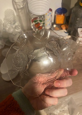 Vintage Beyaz Porselen Sosluk ve Tabak karışık set - Görsel 6