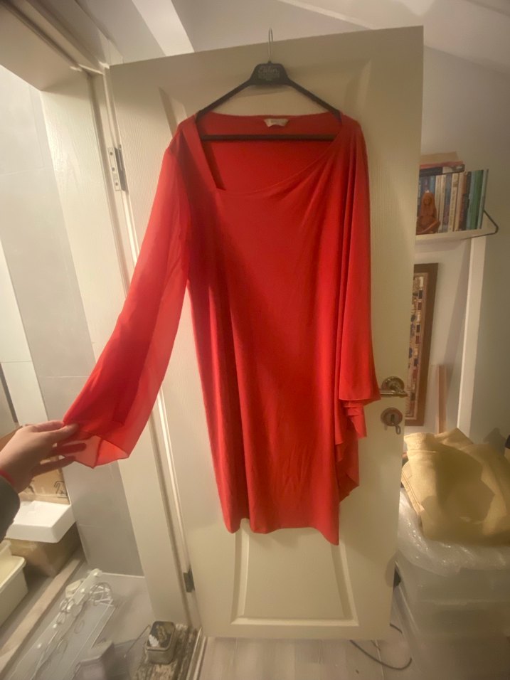 Nar çiçeği abiye elbise - Görsel 4