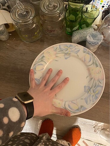  Beden 8?li porselen servis tabağı seti