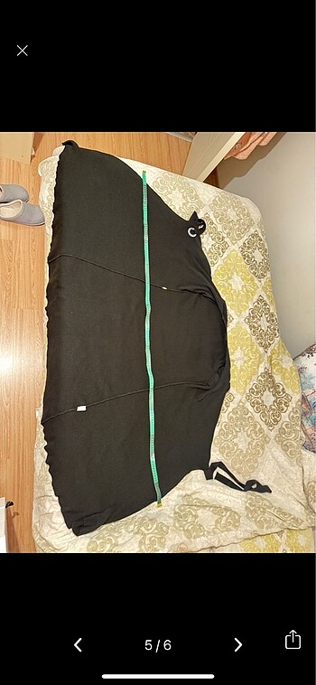 Trendyol Fitilli Asimetrik Kışlık triko örme Elbise - Görsel 5