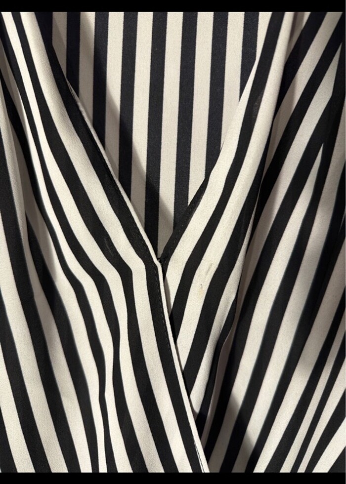 Atmosphere çizgili şifon bluz - Görsel 3