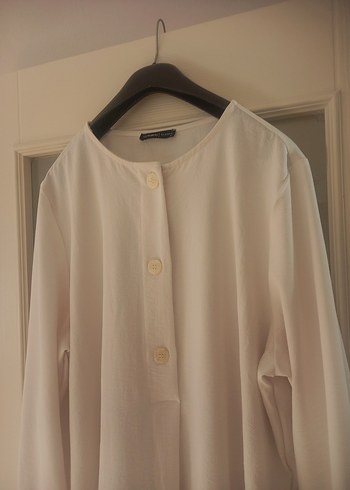 LC Waikiki Düğmeli Beyaz lcw tunik