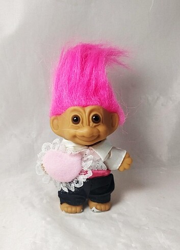 Russ marka troll, pembe renkli saç, 10 cm (saçsız) 
