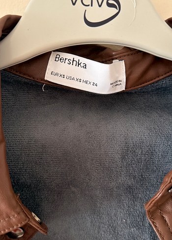 Düğmeli Kahverengi Deri Kadın Ceket - Görsel 2