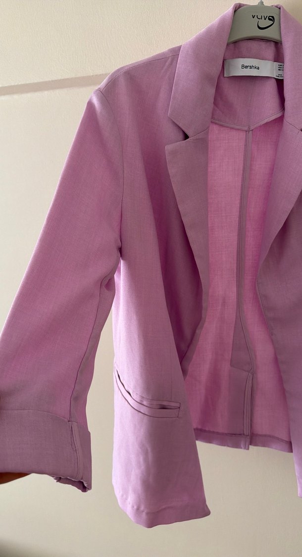 Mor Keten Mini Blazer Kadın - Görsel 2