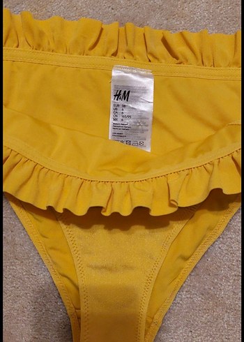 H&M H&M Sarı Fırfırlı Kadın Bikini Altı