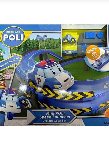 Robocar Poli Fırlatıcılı ve Virajlı Yol
