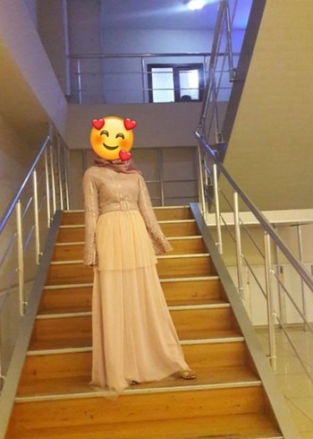 Abiye Toz pembe Uzun Kadın Abiye Elbise