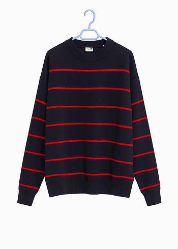 Lacoste Cheise Lacoste marka çizgili orijinal kazak