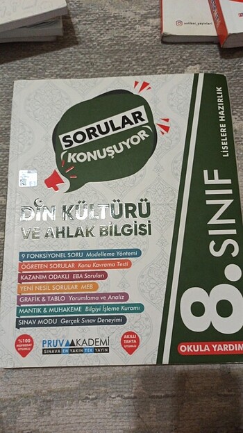 8. Sınıf PRUVA AKADEMİ SORULAR KONUŞUYOR KİTABI DİN KÜLTÜRÜ 