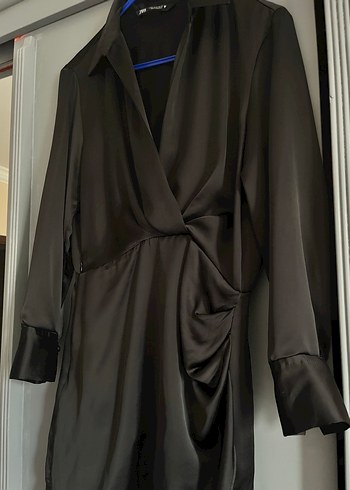 Zara saten elbise