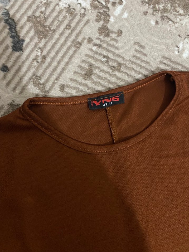 Kadın Kahverengi Salaş Uzun Kollu Takım - Görsel 5