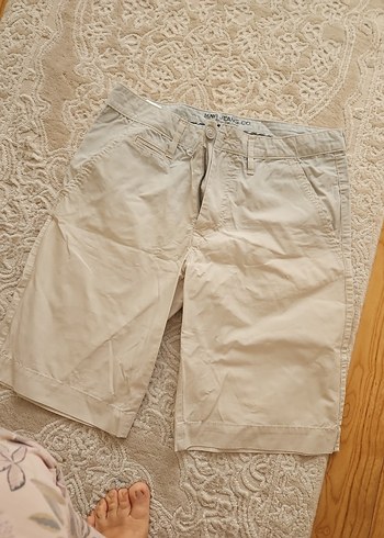 Bej Mini Erkek Keten Şort