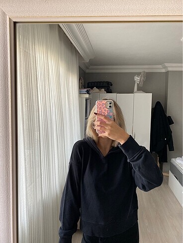 Bershka bershka siyah crop sweat