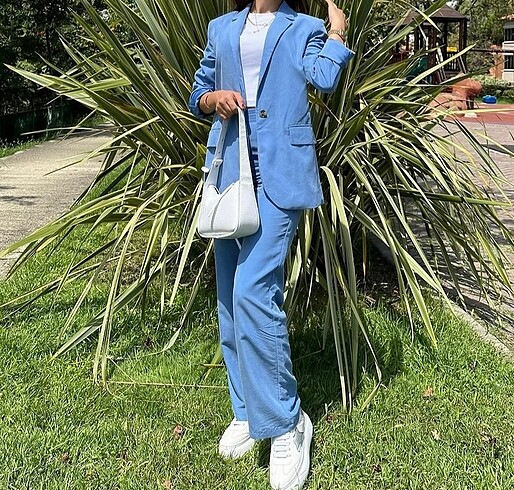 Mango Mango Blazer Ceket Takım Pantolon Palazzo