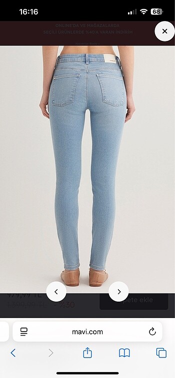 s Beden Mavi jeans Tess model gri