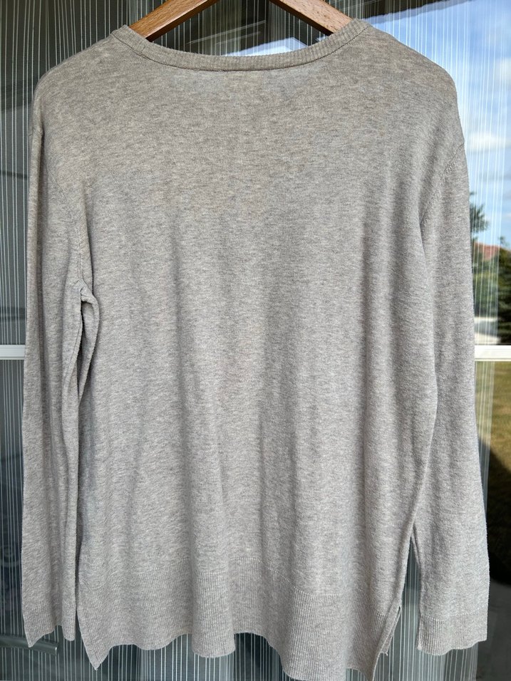 Bej rengi Kadın Uzun Kollu Basic Kazak. - Görsel 2