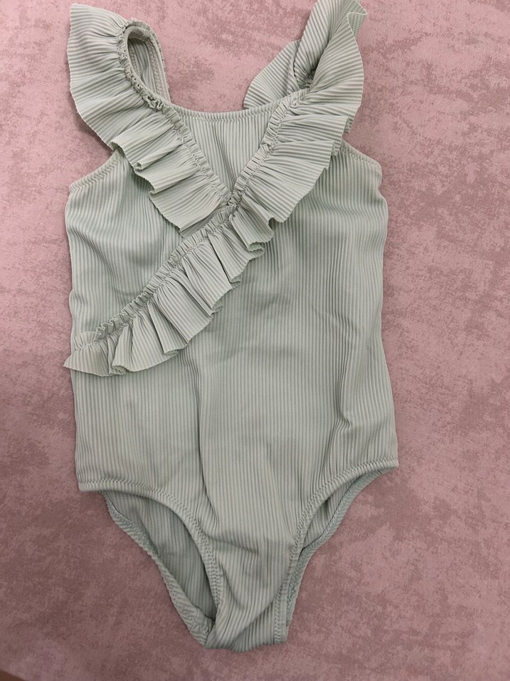 Yeşil Fırfırlı Kız Çocuk Mayo 3 yaş - Görsel 3