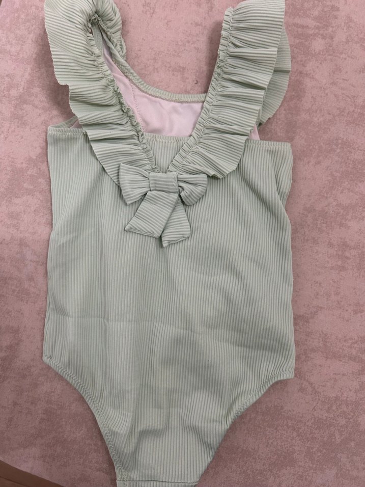 Yeşil Fırfırlı Kız Çocuk Mayo 3 yaş - Görsel 2