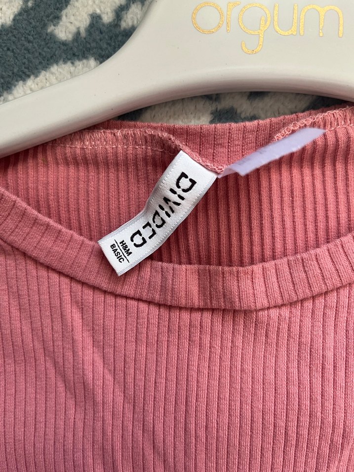 Pembe Kısa Kollu Kadın Tişört - Görsel 2