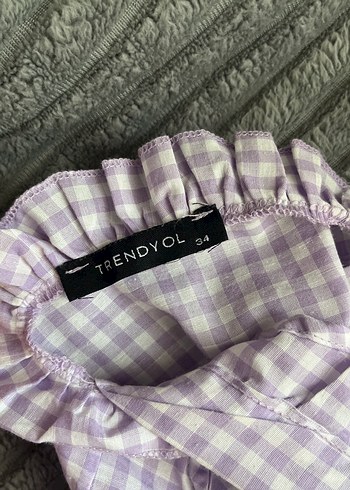 Fırfırlı Kareli Bluz - Görsel 3